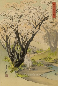 nihon hana zue 1892 Ogata Gekko Ukiyo e Pinturas al óleo